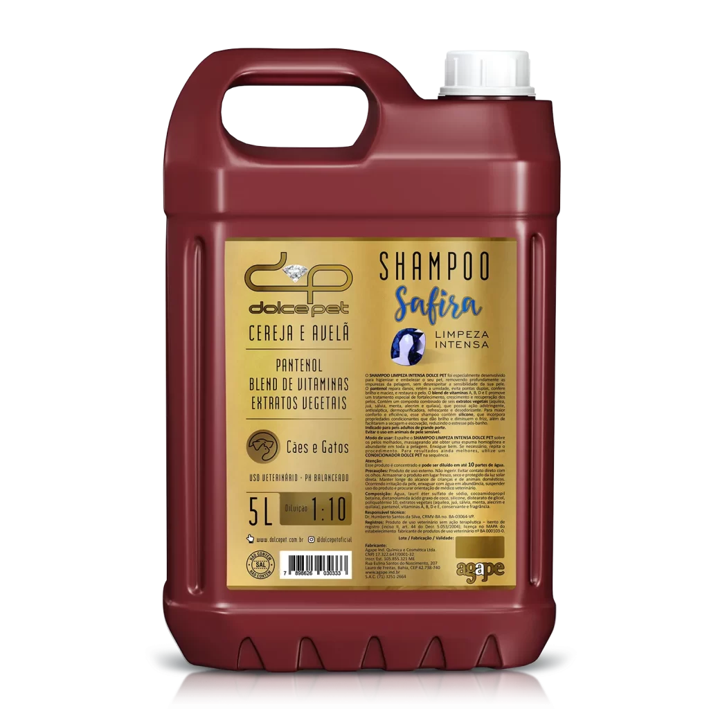 Shampoo Limpeza Intensa Safira 5L 1-10 CA